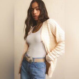 Z Supply Cream Cardigan Sweater